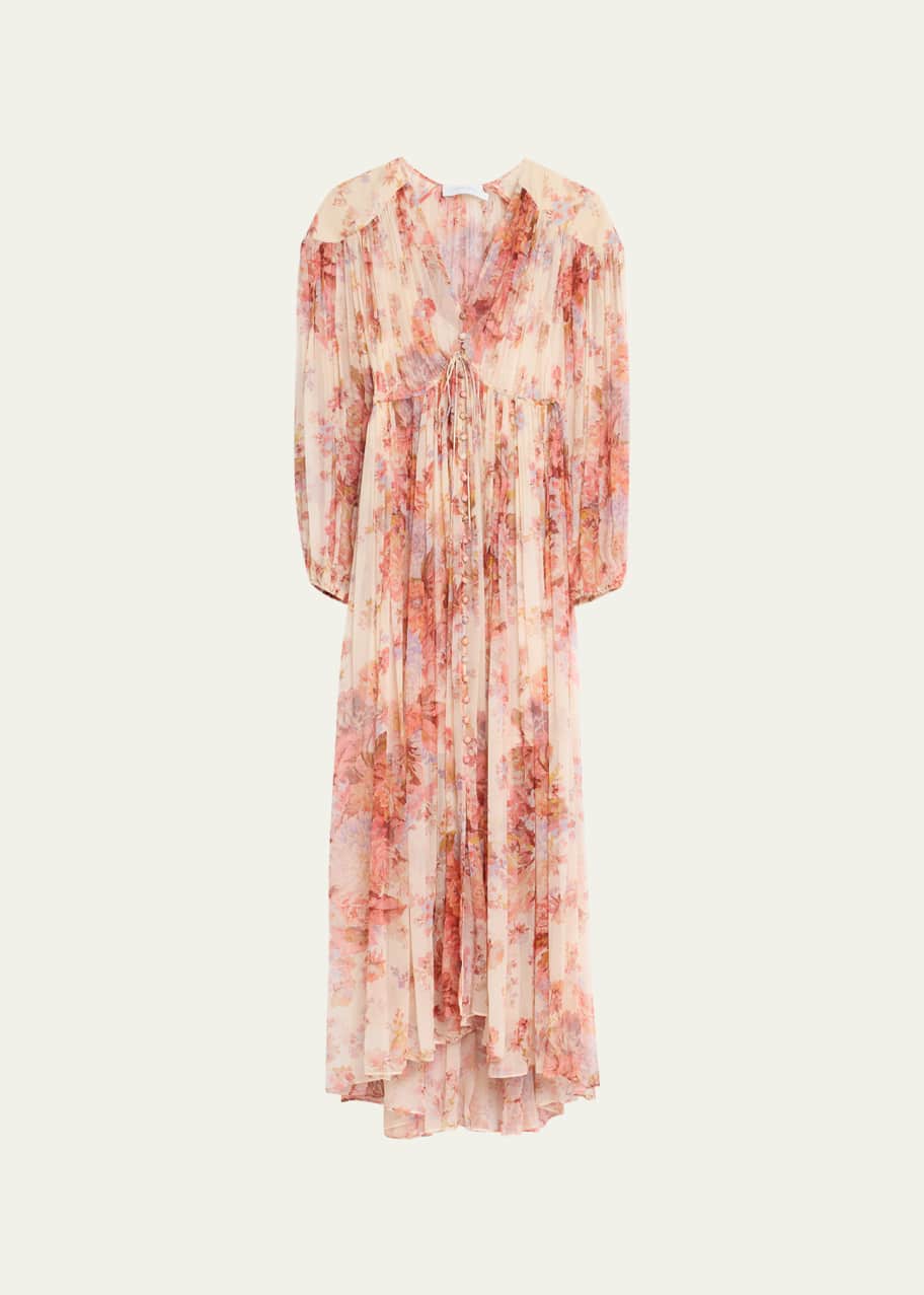 Zimmermann Devi Floral Gathered Yolk Maxi Dress - Bergdorf Goodman