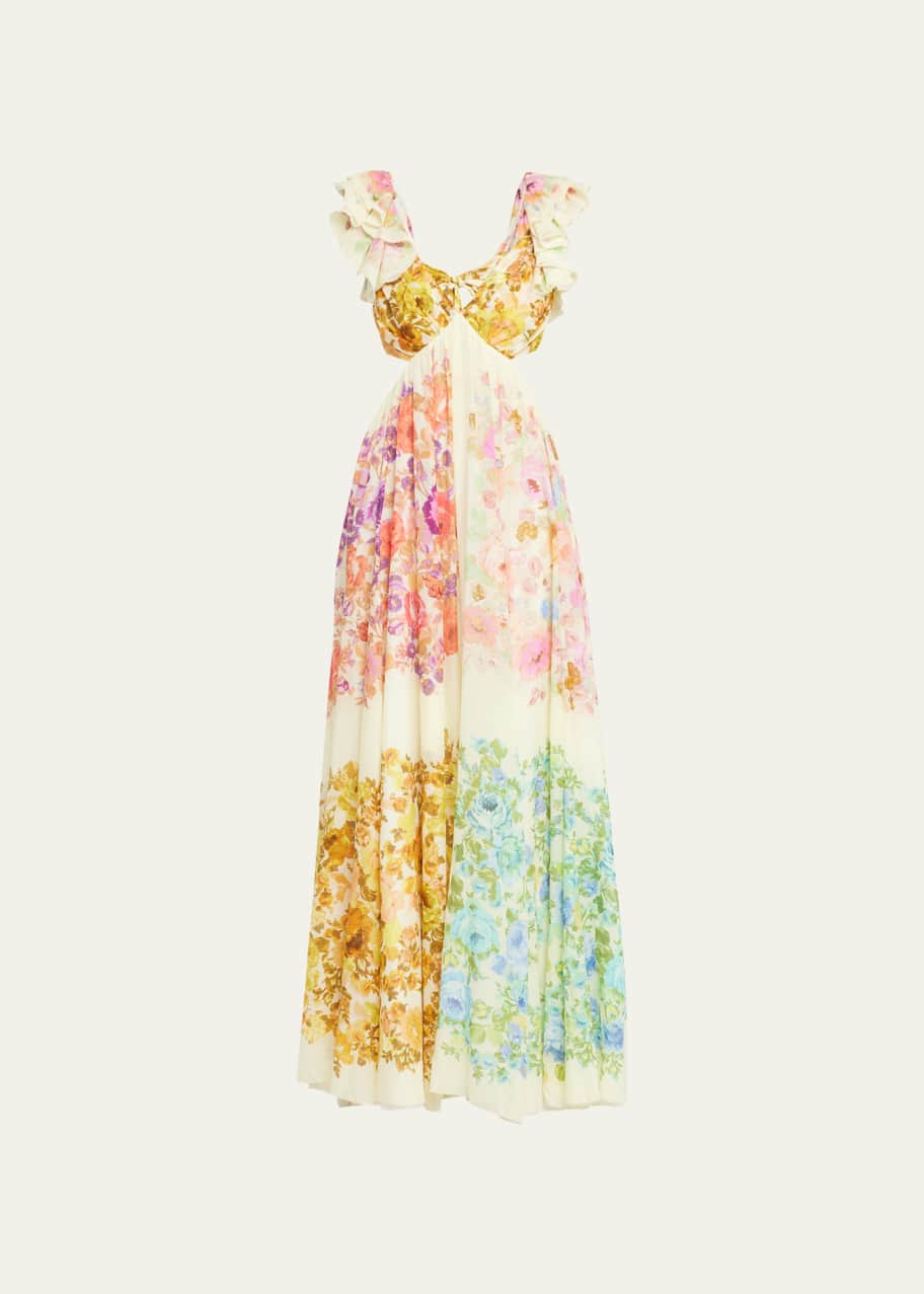 Raie Frill Shoulder Midi Dress