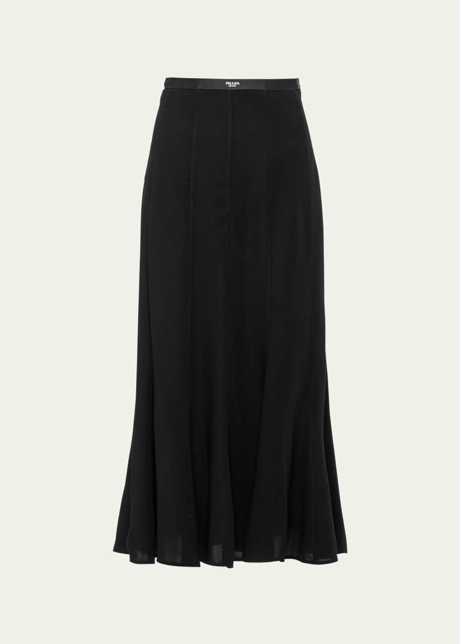 Image 1 of 1: Crepe Midi Skirt