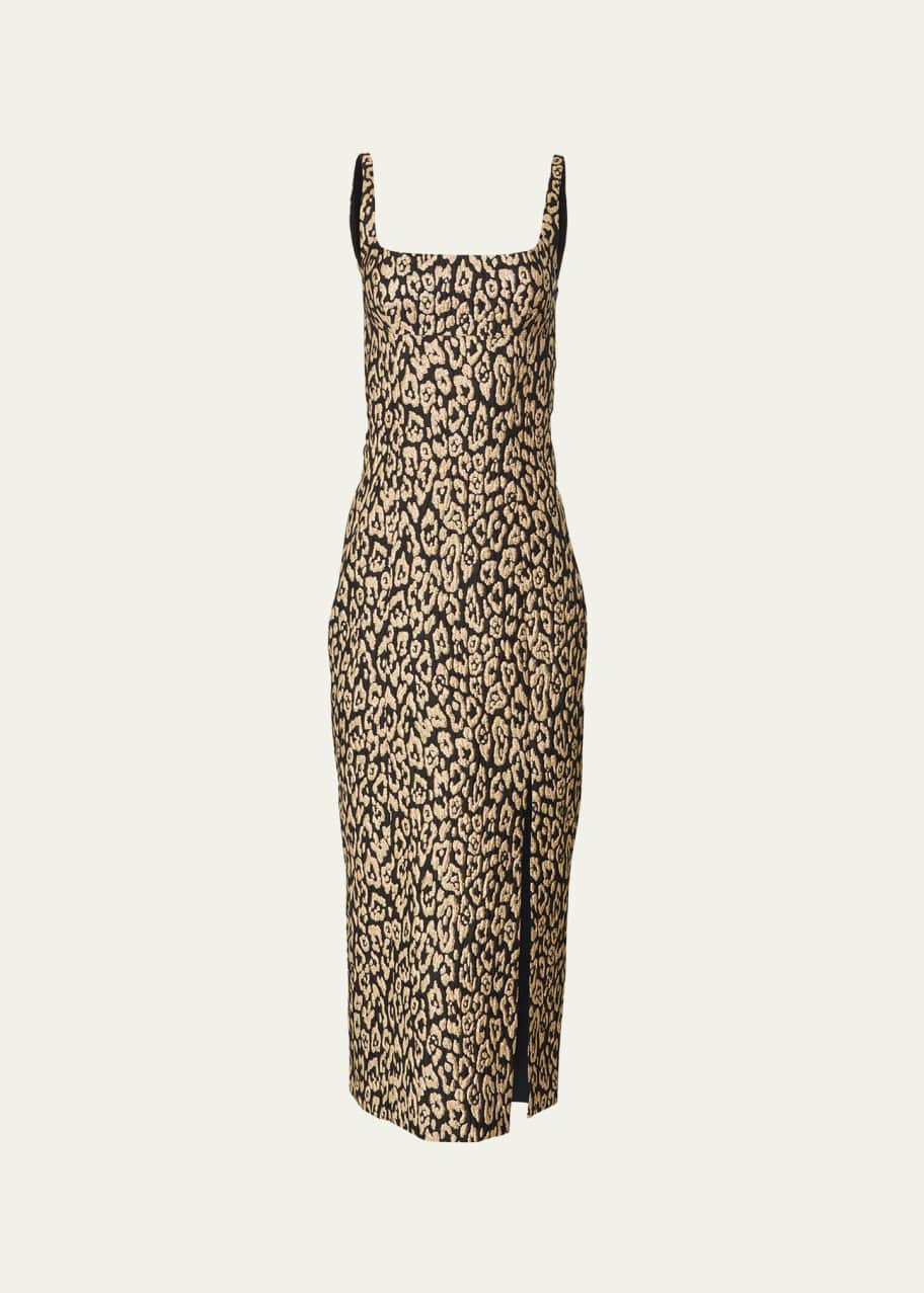 Carolina herrera leopard dress discount