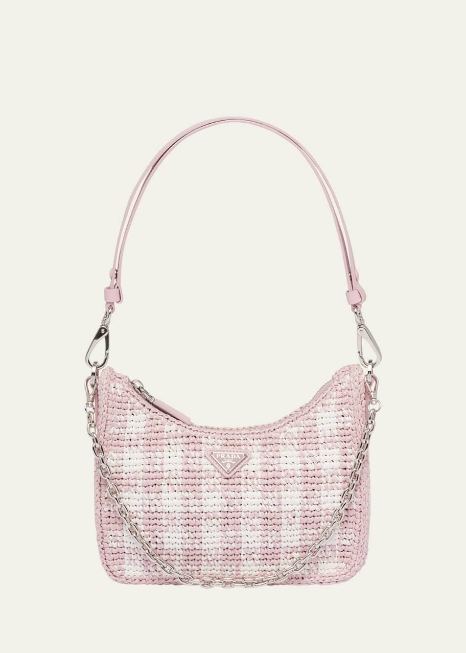 Prada checkered discount handbag