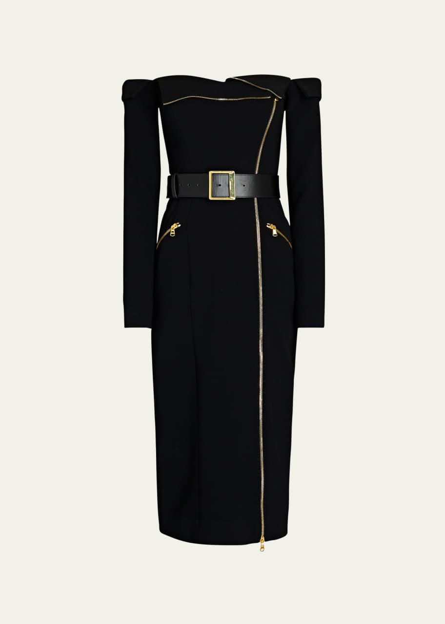 Off shoulder biker dress shop