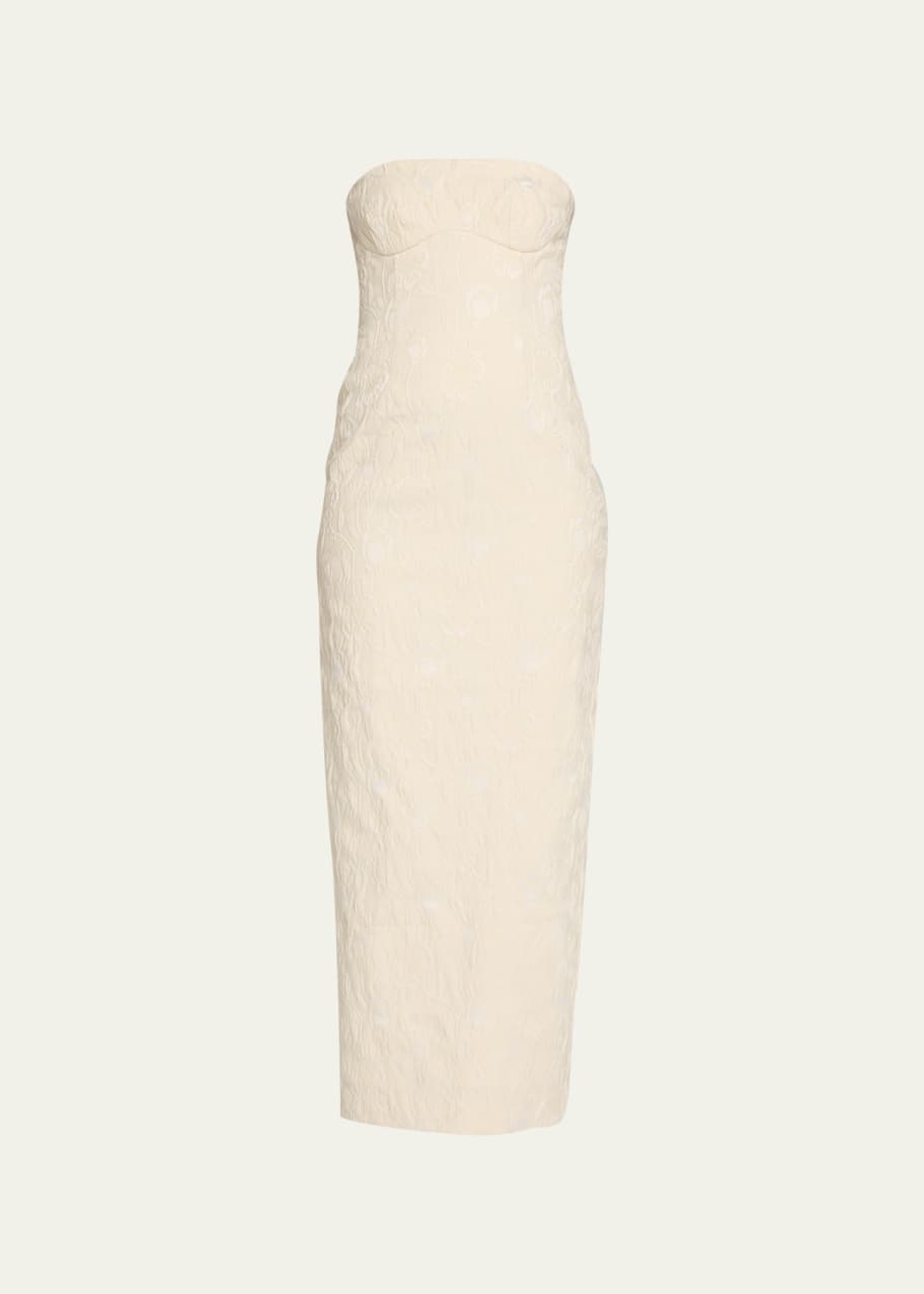 SIR Etienne Floral Strapless Column Midi Dress - Bergdorf Goodman