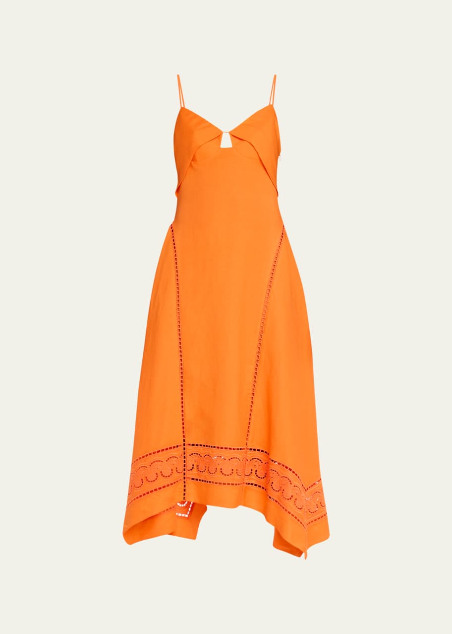knee length dresses for ladies Sleeveless Handkerchief Tunic 'Diana' from Linen