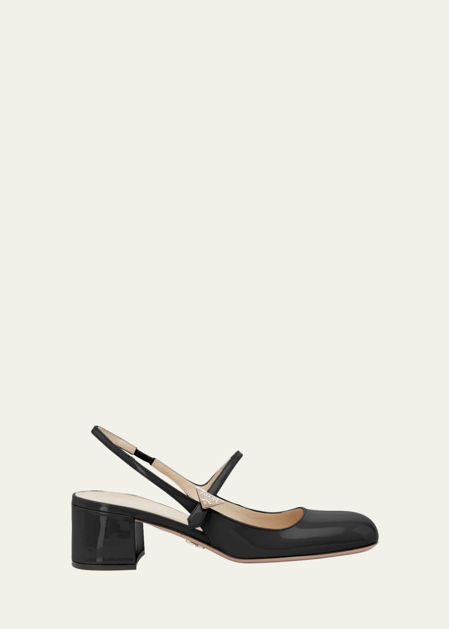 Prada Patent Mary Jane Slingback Pumps Bergdorf Goodman