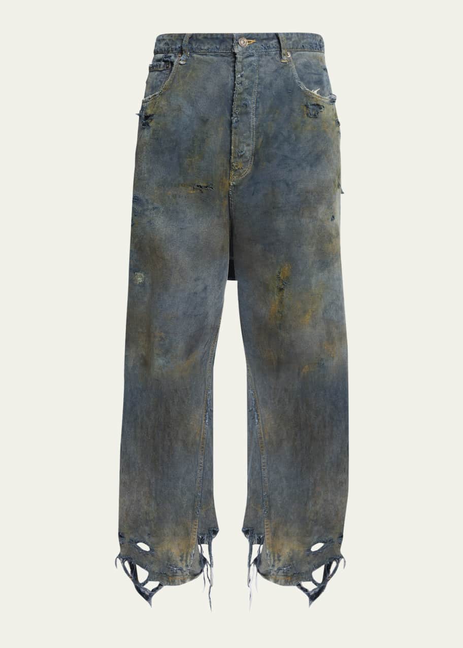 Men's Destroyed Baggy Jeans