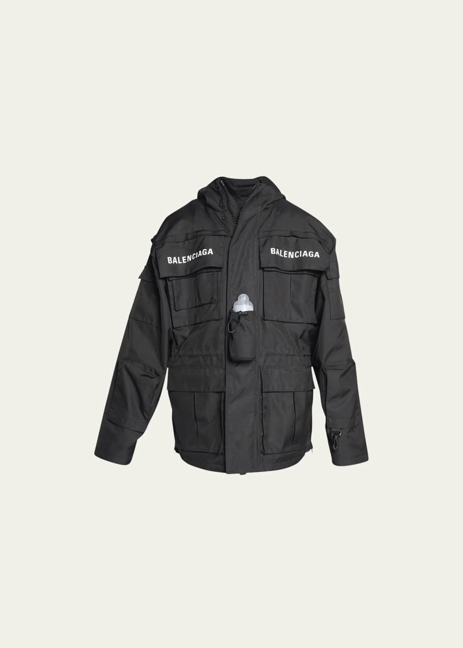 Balenciaga Men's All In Nylon Backpack Parka - Bergdorf Goodman
