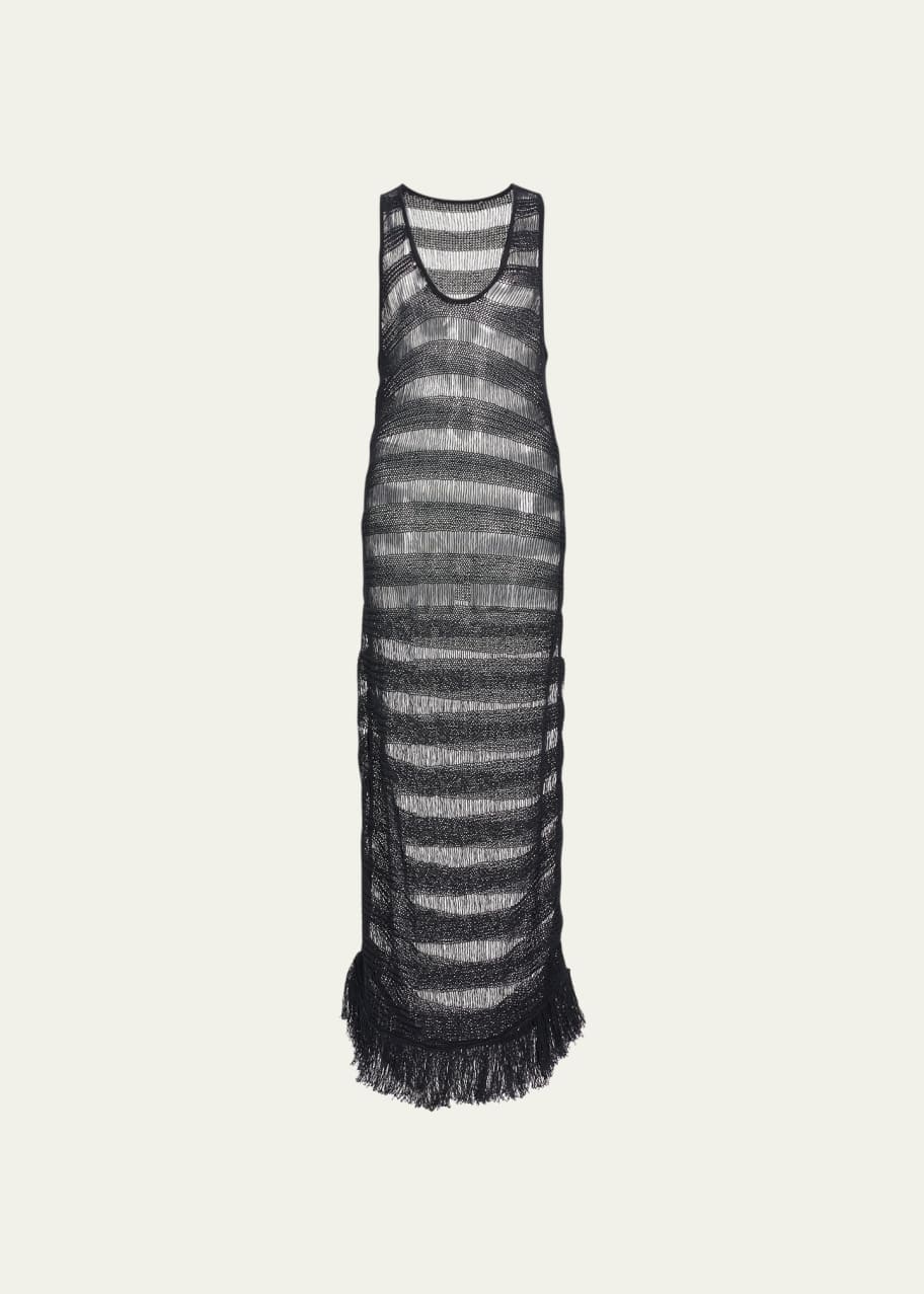MARIA MCMANUS Ladder Crochet Fringe Dress Bergdorf Goodman