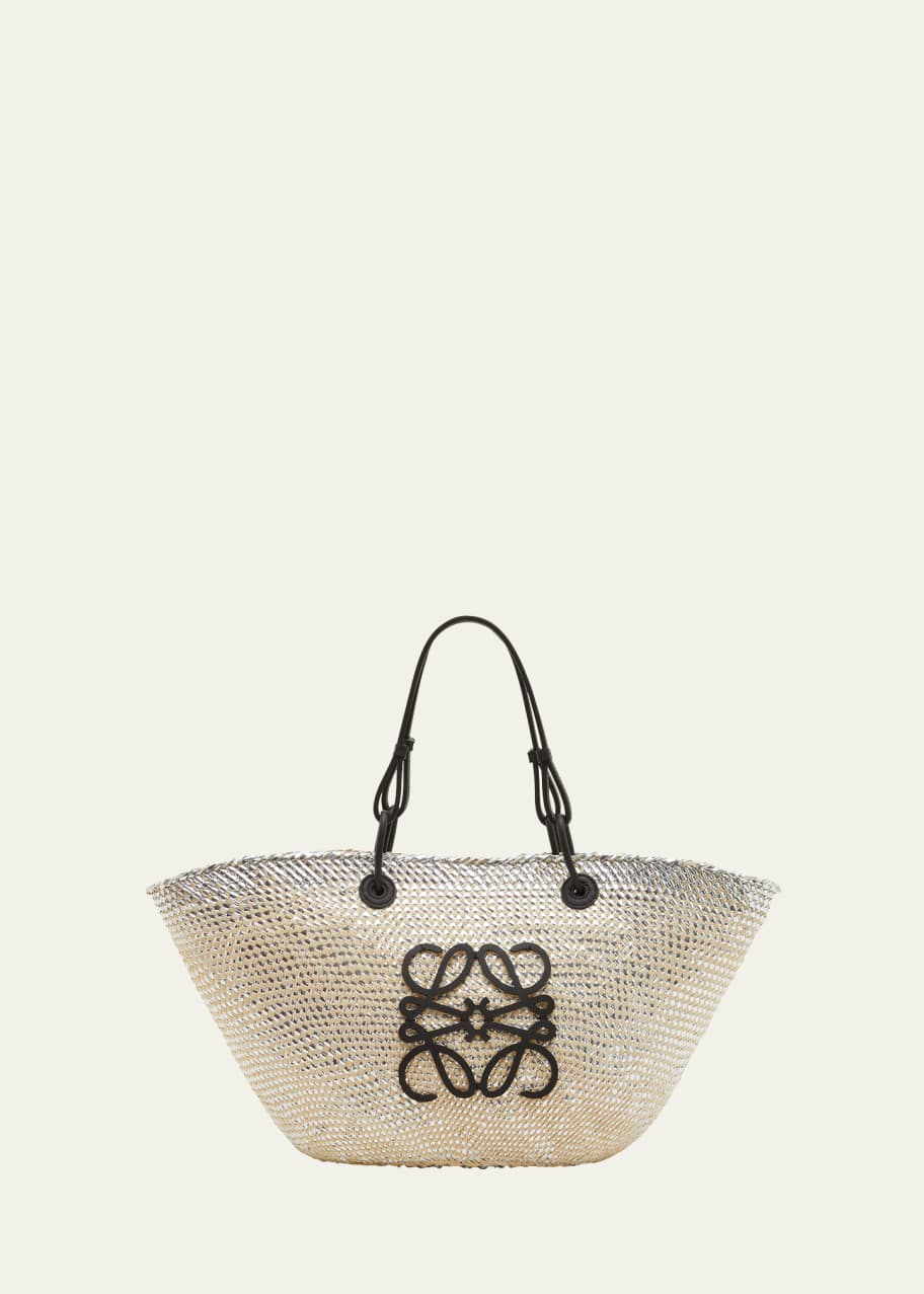 Loewe Paula's Ibiza Anagram Bucket Bag in Metallic