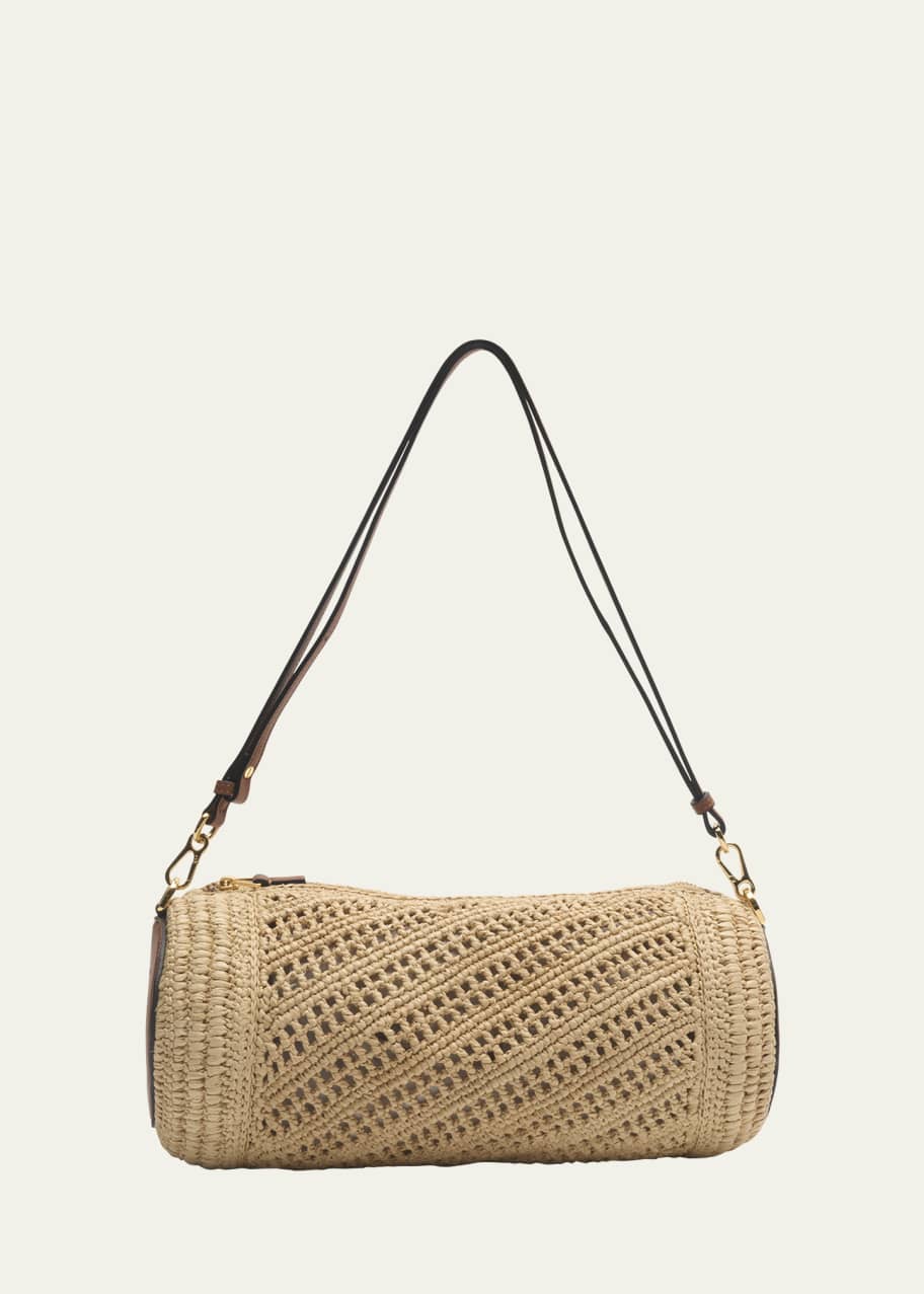 Loewe Bracelet Pouch Raffia Shoulder Bag