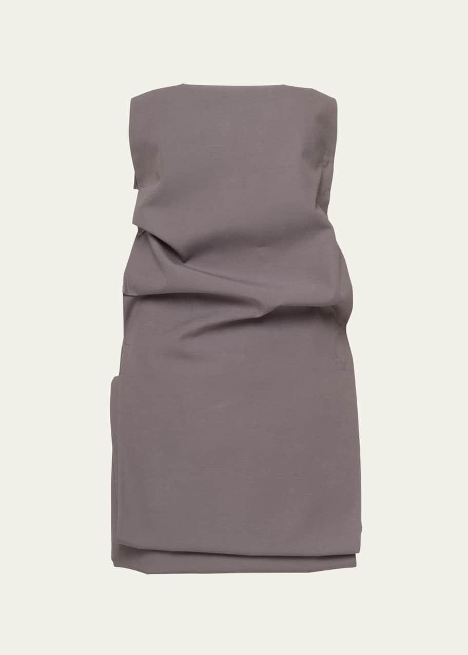 prada strapless mini dress Prada Strapless Back-Cutout Mini Dress