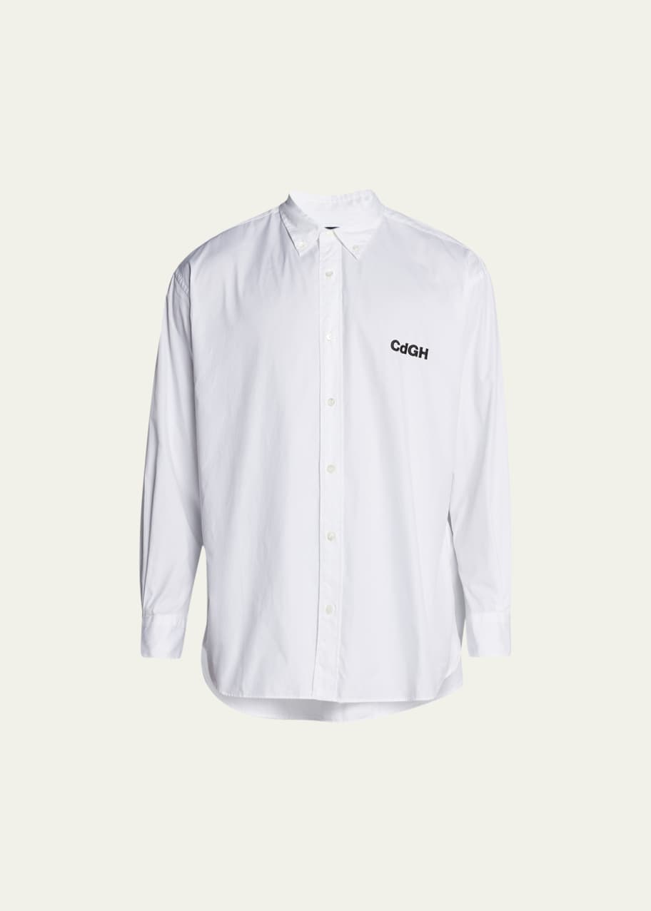 Men s Embroidered Logo Oxford Dress Shirt