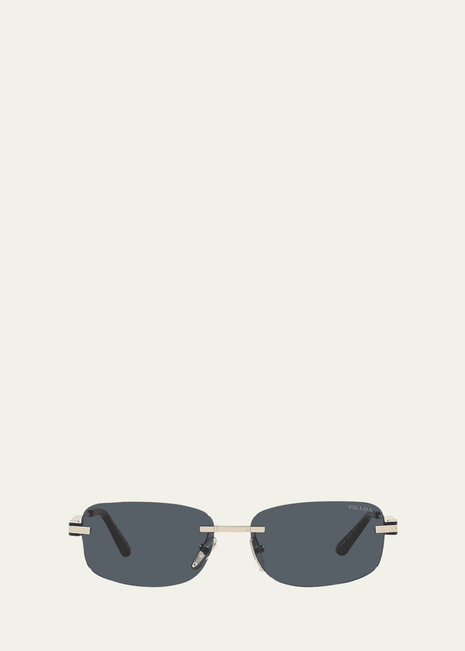 小物 Archive PRADA rimless sunglasses Prada Men's Rimless Oval Sunglasses - Bergdorf Goodman