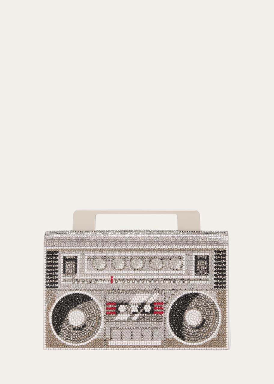 Judith Leiber Couture Boom Box Crystal Chain Crossbody Bag