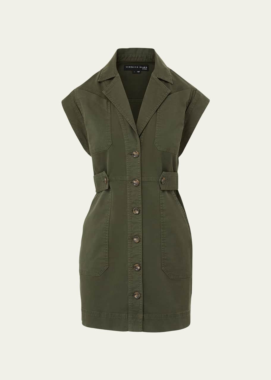 Veronica Beard Jax Cap-Sleeve Mini Cargo Dress - Bergdorf Goodman