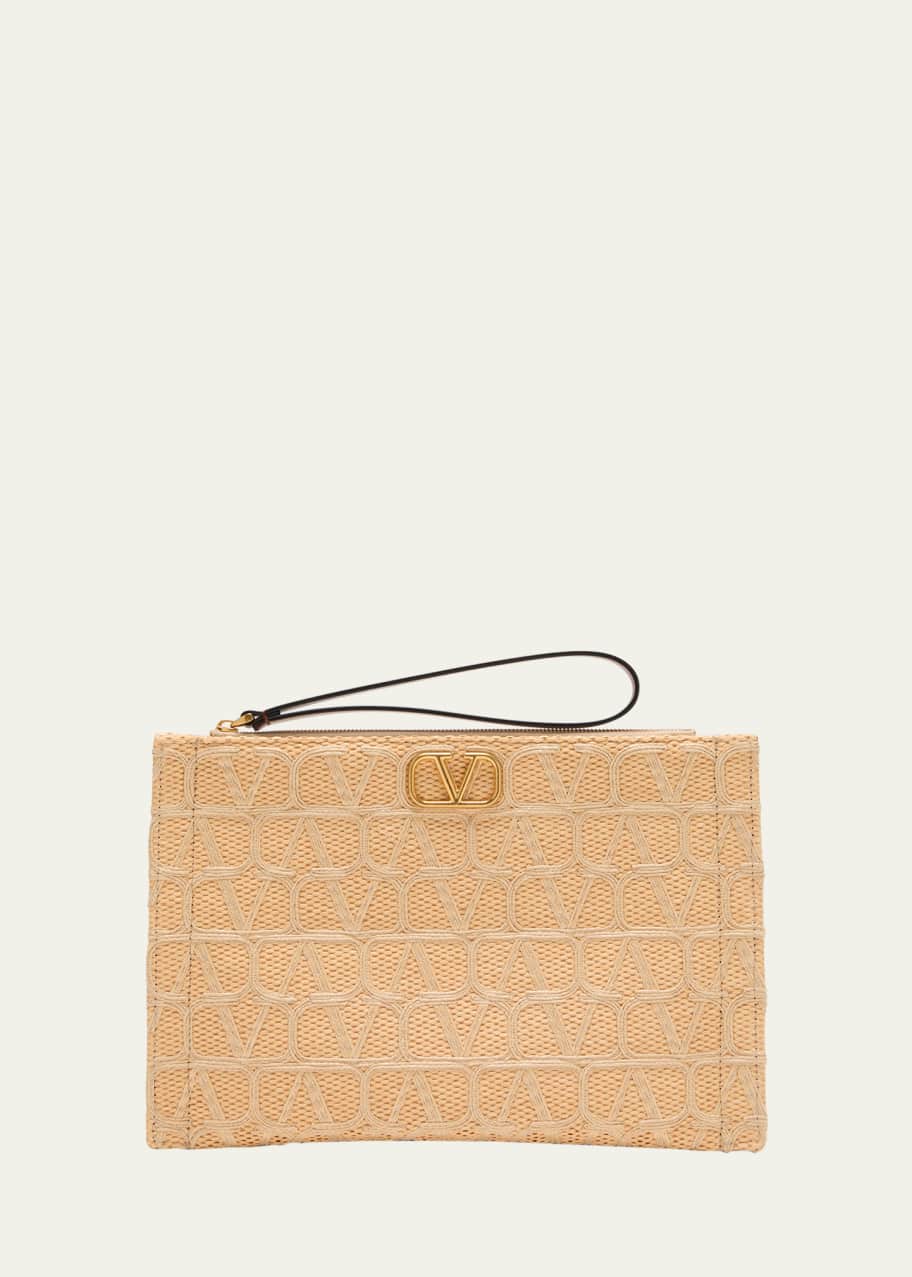 Valentino raffia pouch Clearance