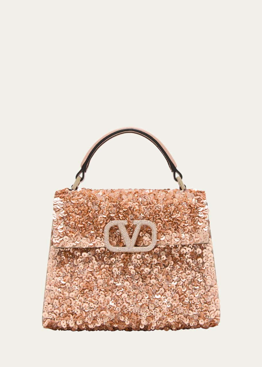 Valentino Garavani VSling Mini Sequin Top Handle Bag Bergdorf Goodman