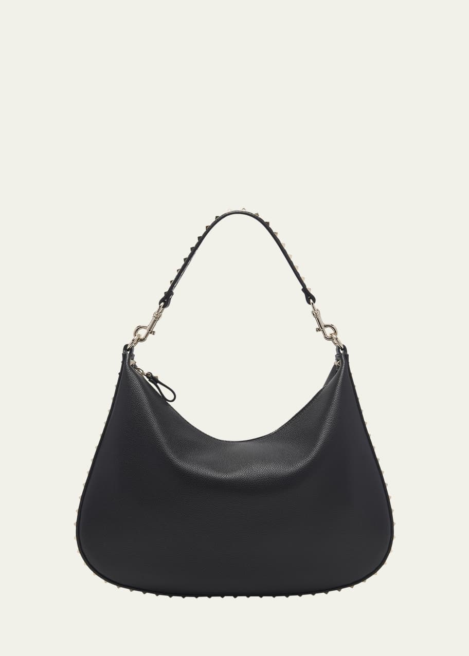 Image 1 of 1: Rockstuds Zip Leather Hobo bag