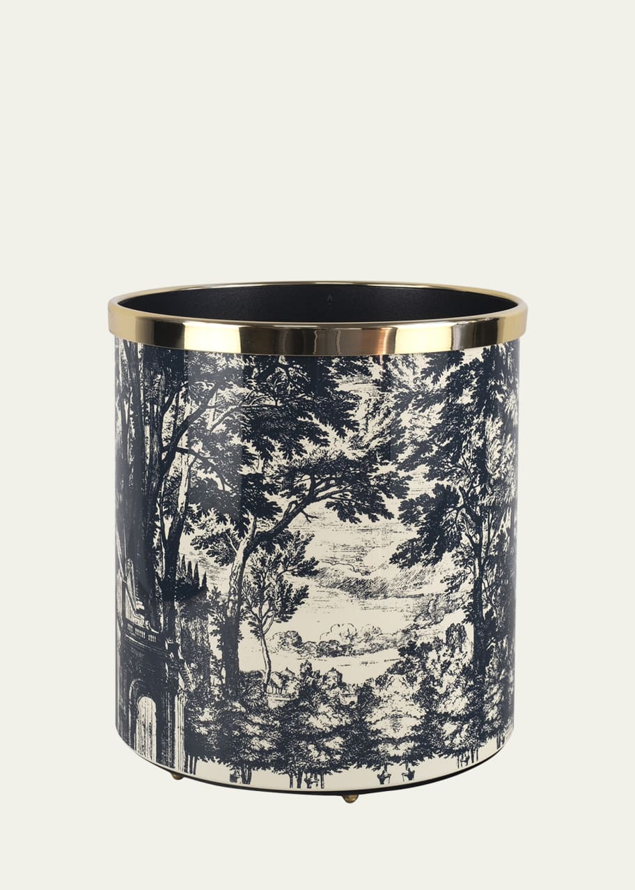 Image 1 of 1: Paper Basket - Giardino Settecentesco Blue Ivory