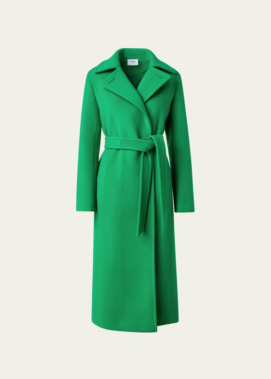 Belted wool peacoat sales