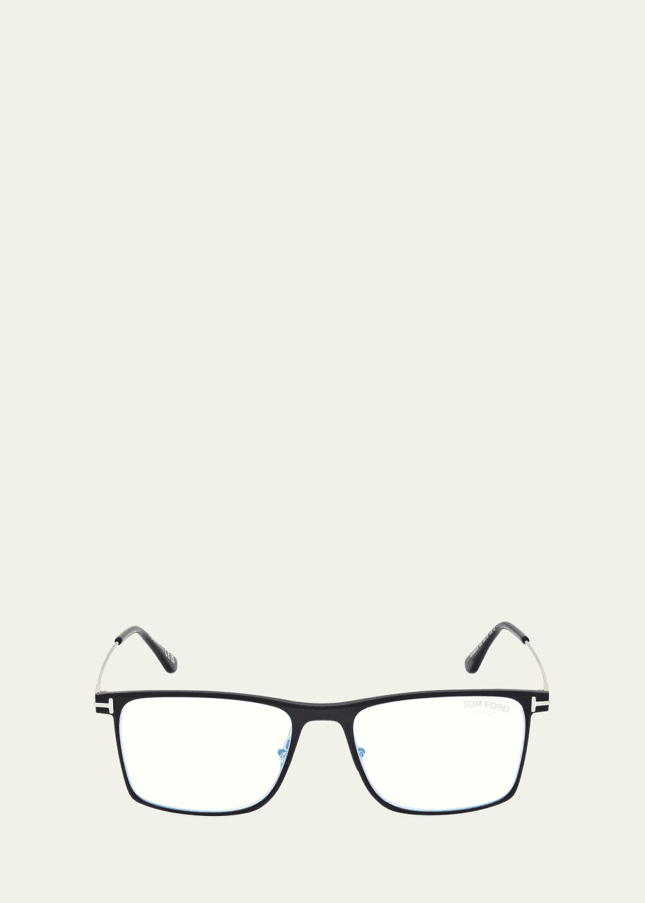 Image 1 of 1: Men's T-Hinge Metal Square Sunglasses