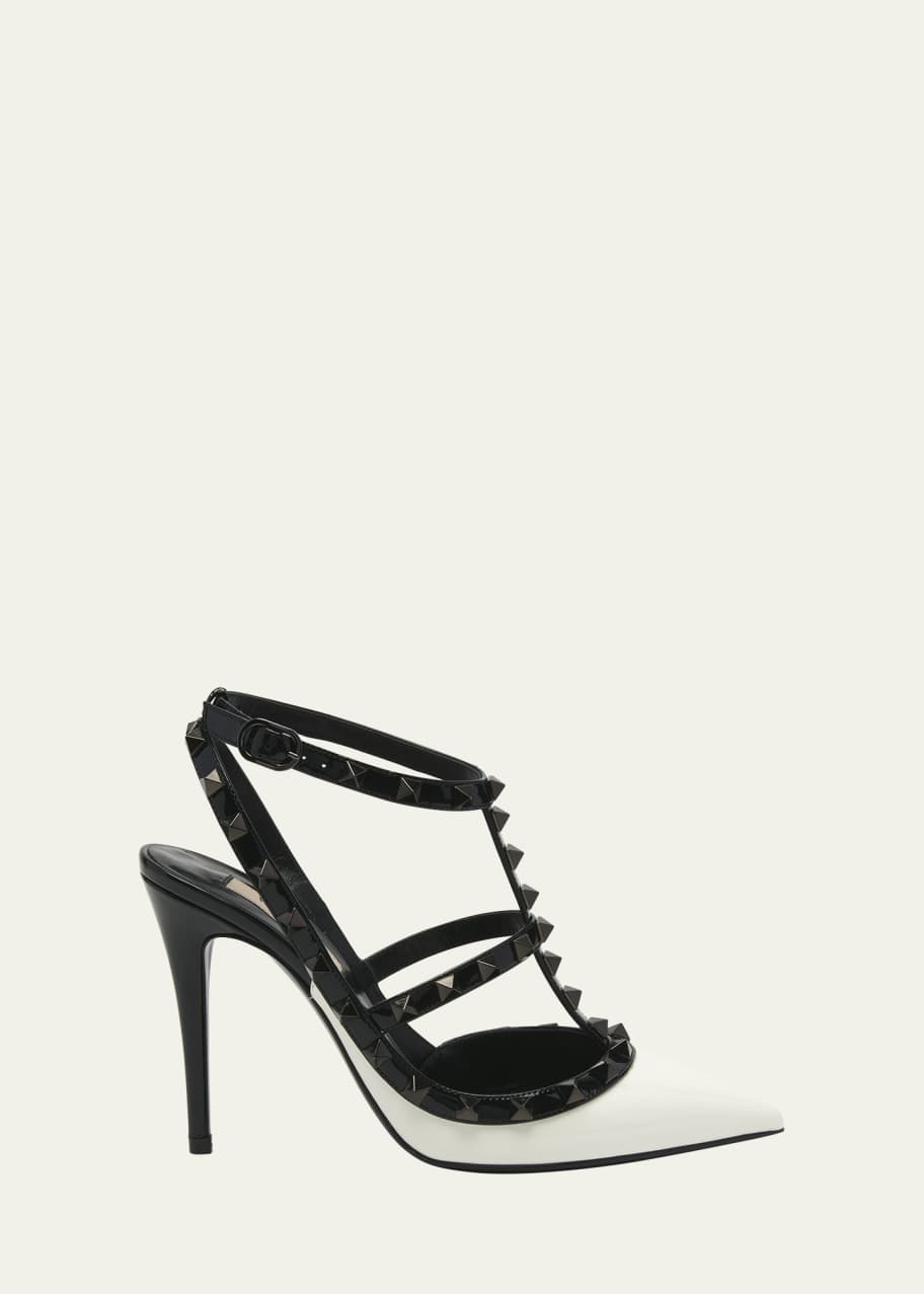 Valentino Garavani Rockstud Bicolor T Strap Pumps Bergdorf Goodman