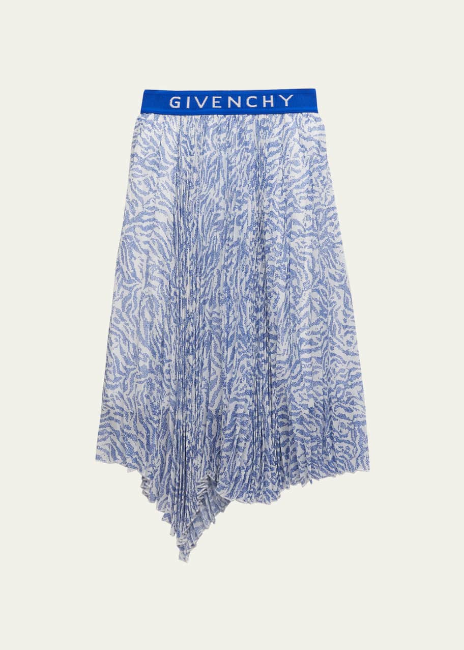 Asymmetrical skirt with logo clearance taping