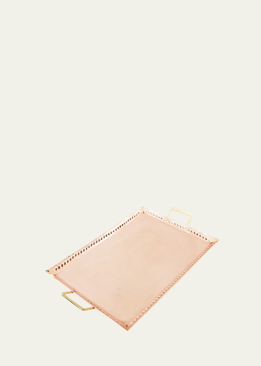 Image 1 of 1: Vintage Inspired Copper Hand Hammered Tray