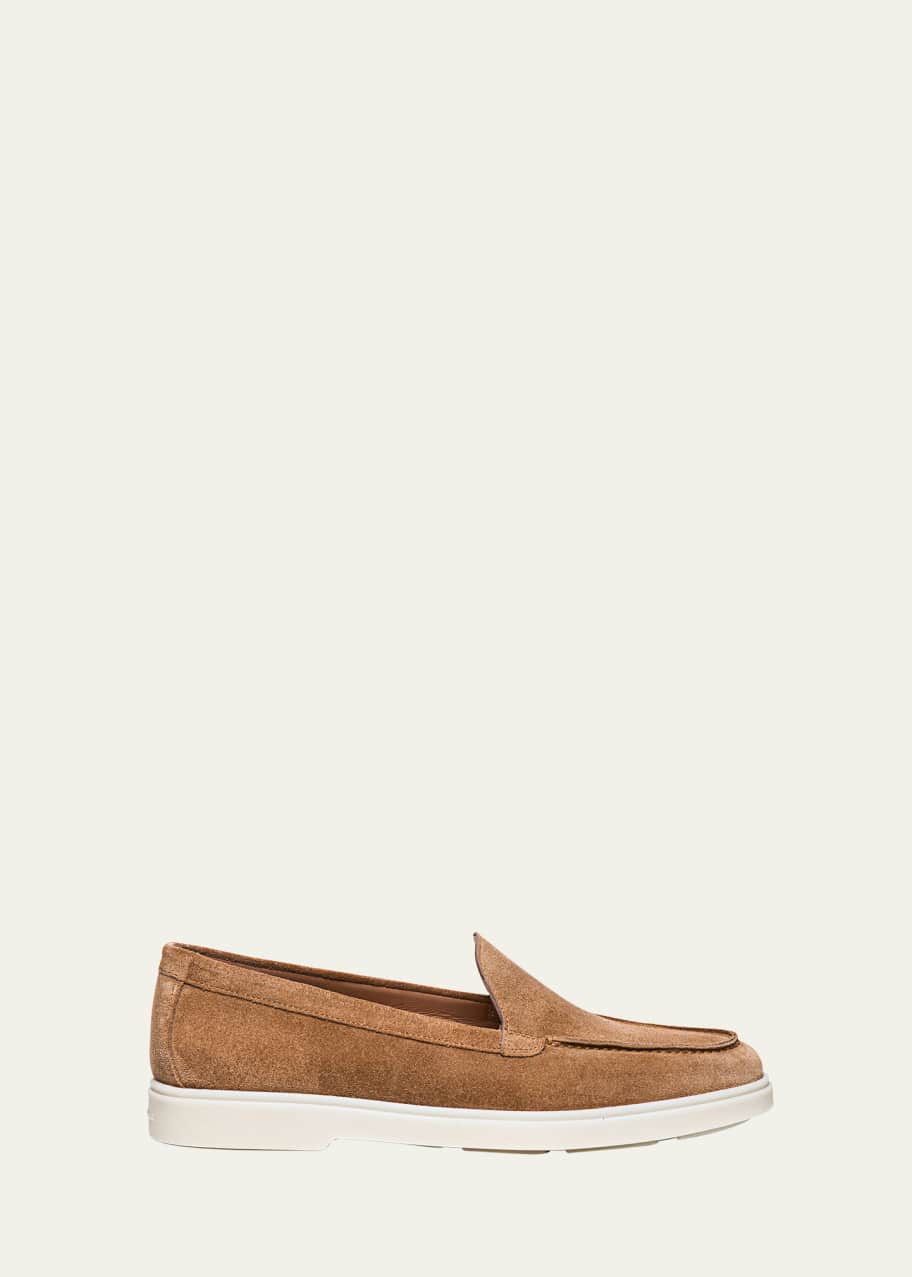 Santoni fashionable suede loafers santoni yalta loafers