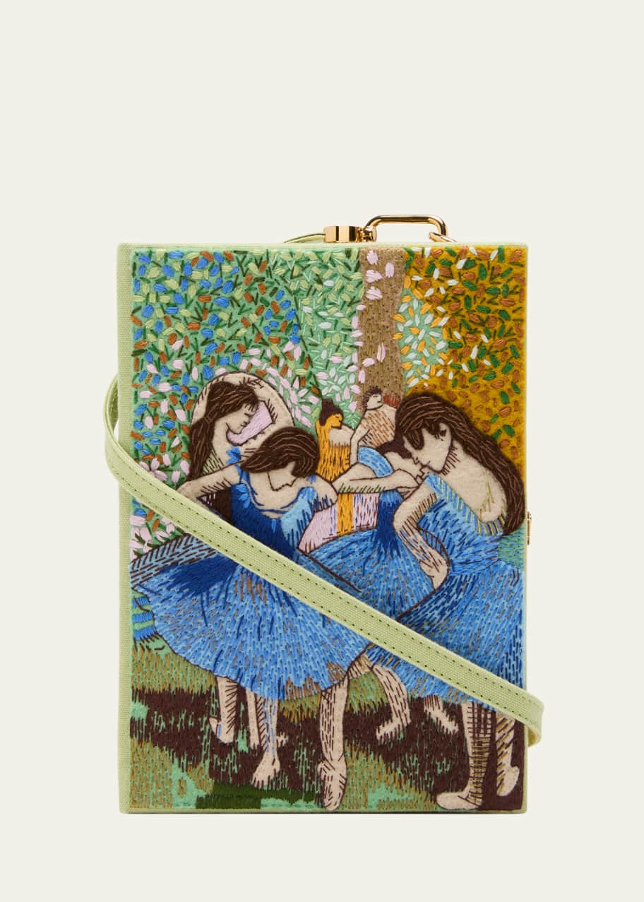 Olympia Le-Tan Blue Ballerinas Degas Book Clutch Bag - Bergdorf