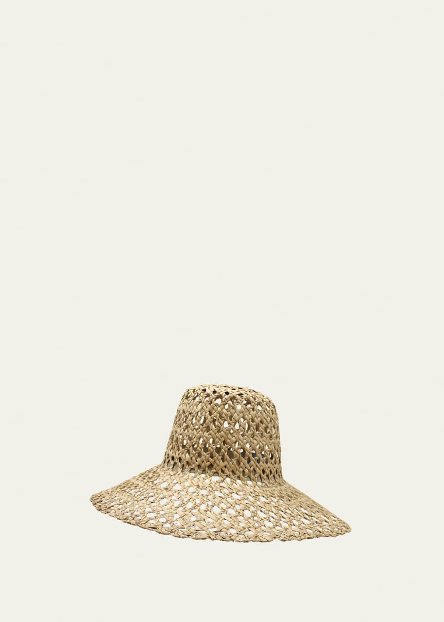 Image 1 of 1: Espalier Raffia Large Brim Hat