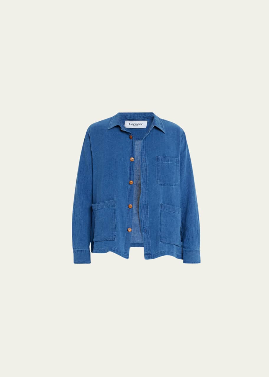 CORRIDOR Men's Washed Cotton-Linen Chore Jacket - Bergdorf Goodman