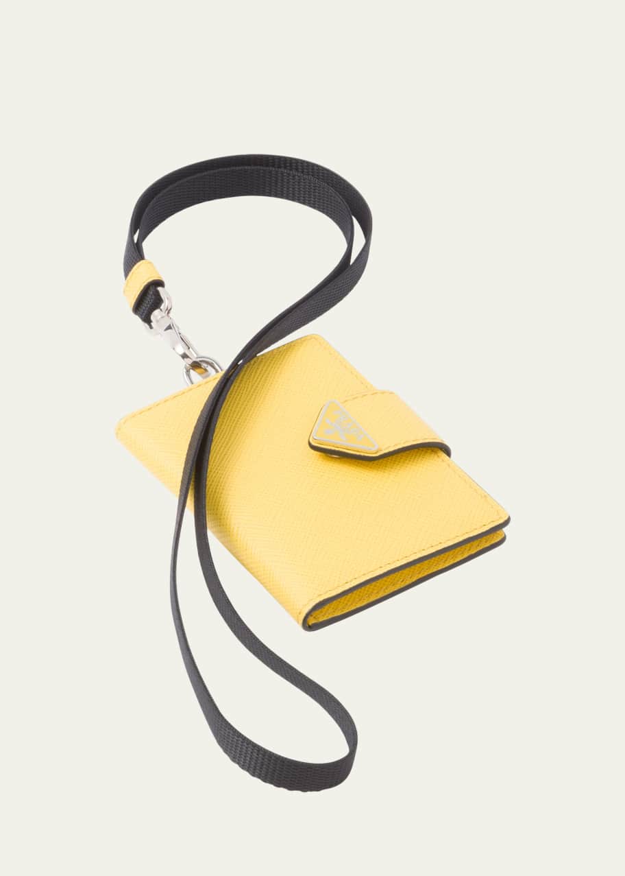 Men's Keychain Strap Saffiano Card Holder