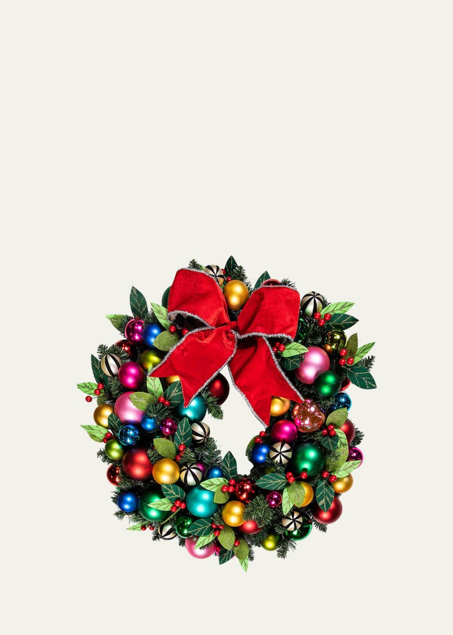 MACKENZIE-CHILDS YULETIDE MANOR クリスマスリース MacKenzie-Childs Jubilee Christmas Wreath - Bergdorf Goodman