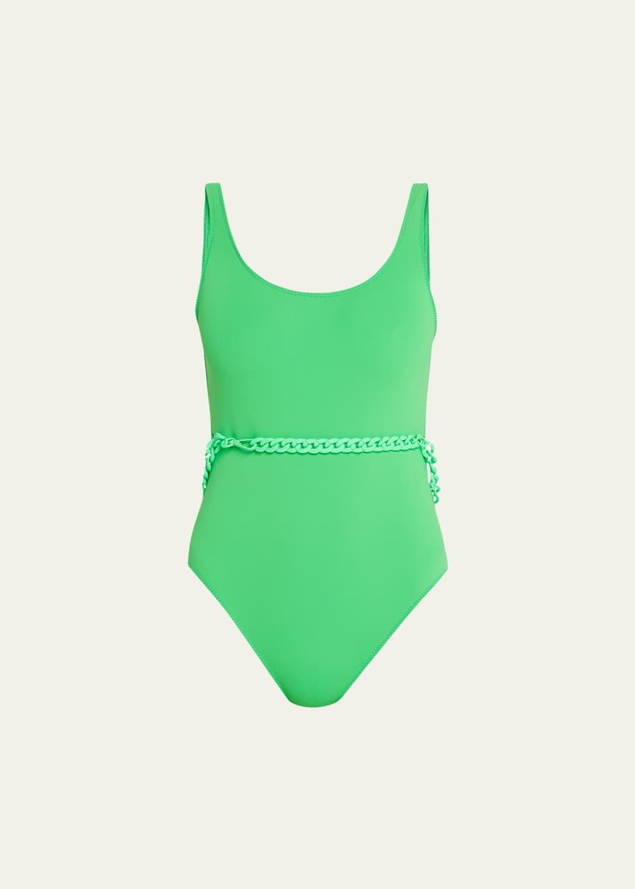 Solid and striped belted one piece clearance