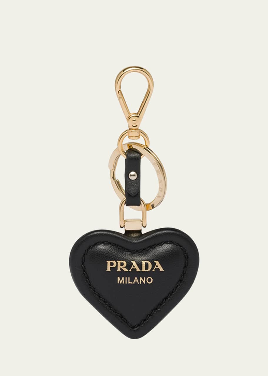 Prada Heart Leather Keychain - Bergdorf Goodman