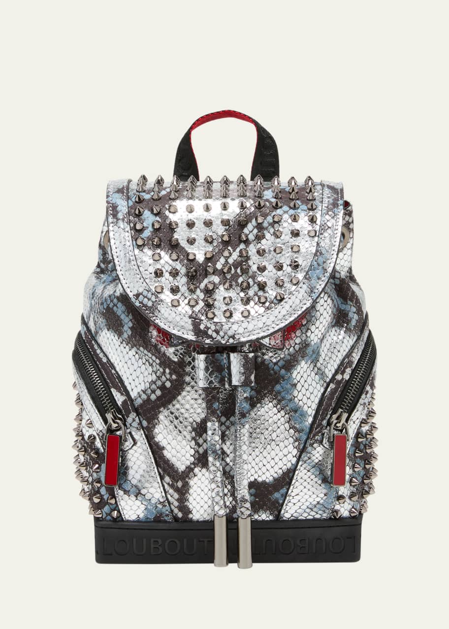 Christian Louboutin Men s Explorafunk Amazonia and Spikes Small Backpack Bergdorf Goodman