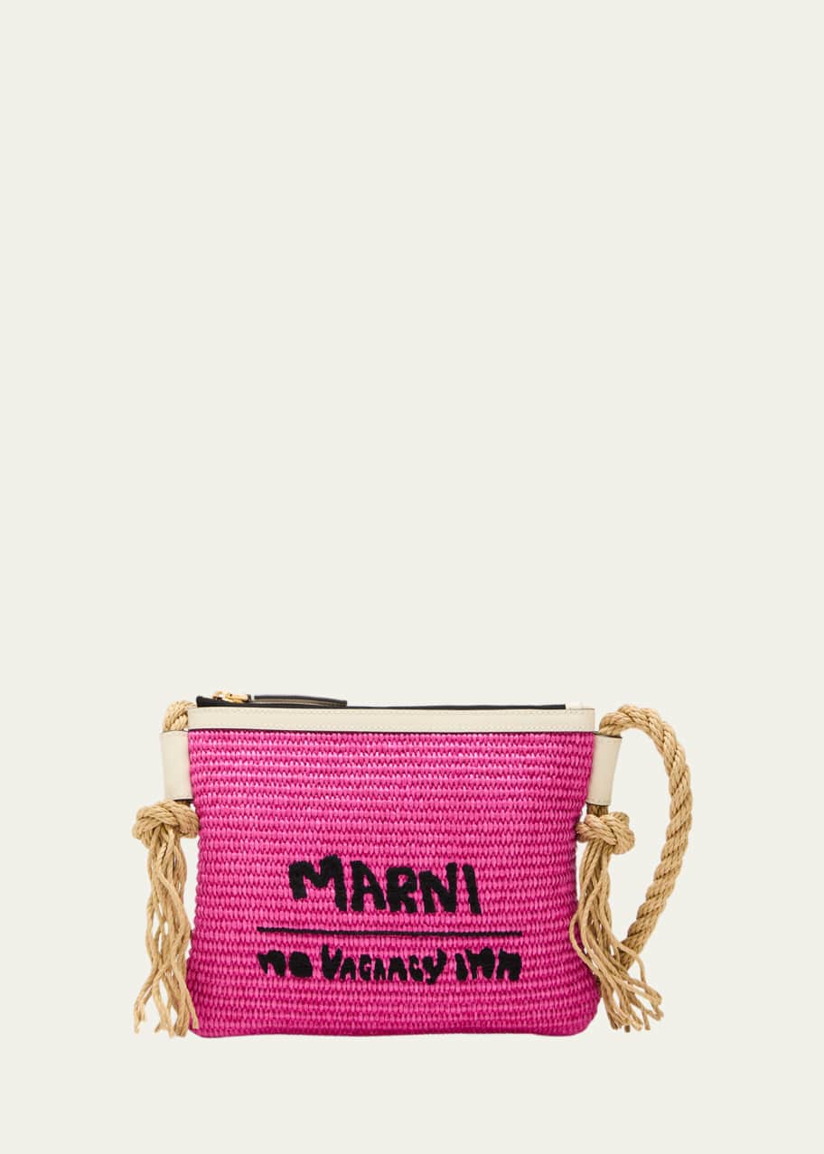 Marni x No Vacancy Inn Marcel Raffia Crossbody Bag - Bergdorf Goodman