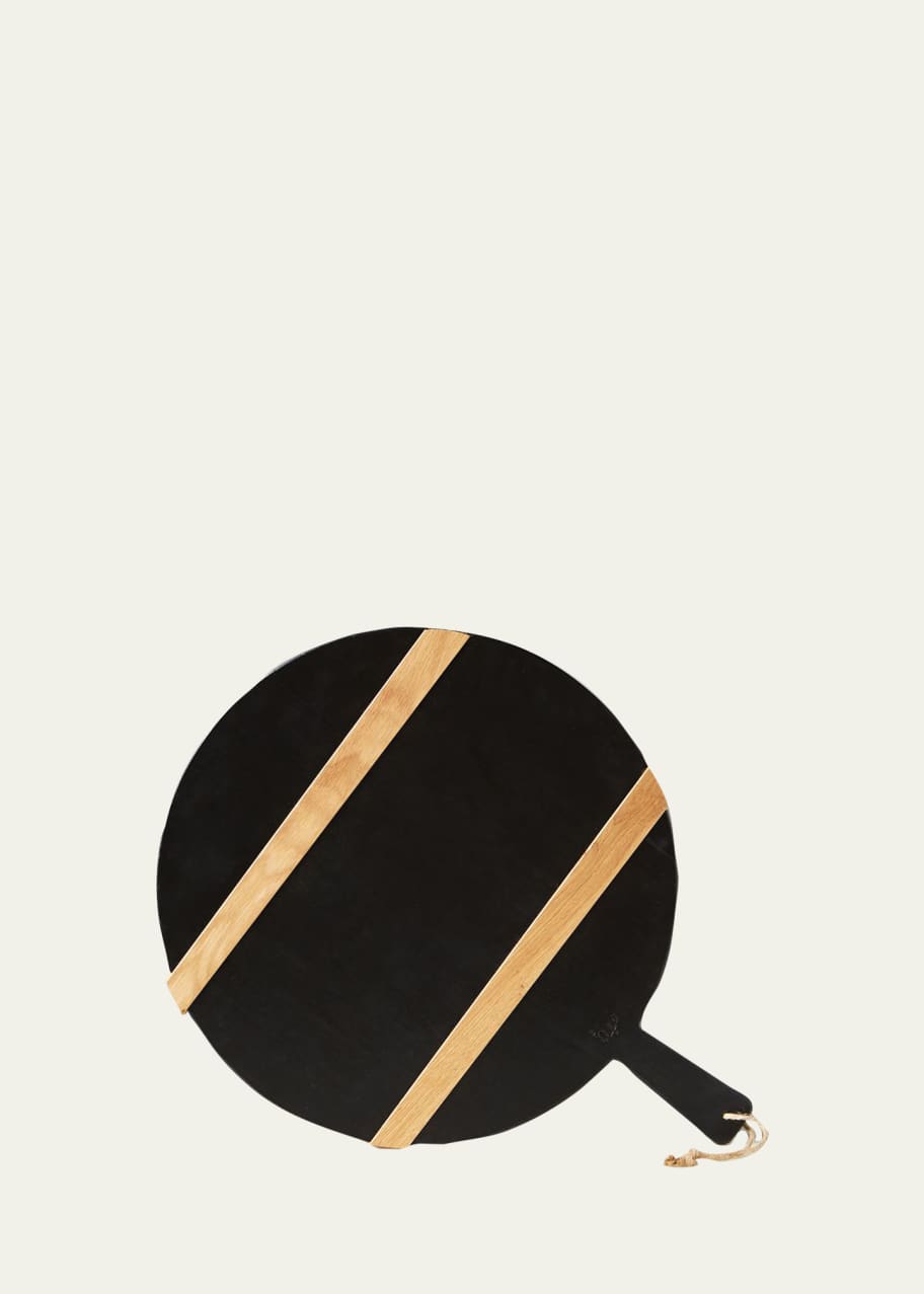 Image 1 of 1: Black Round Mod Medium Charcuterie Board, 25.5"