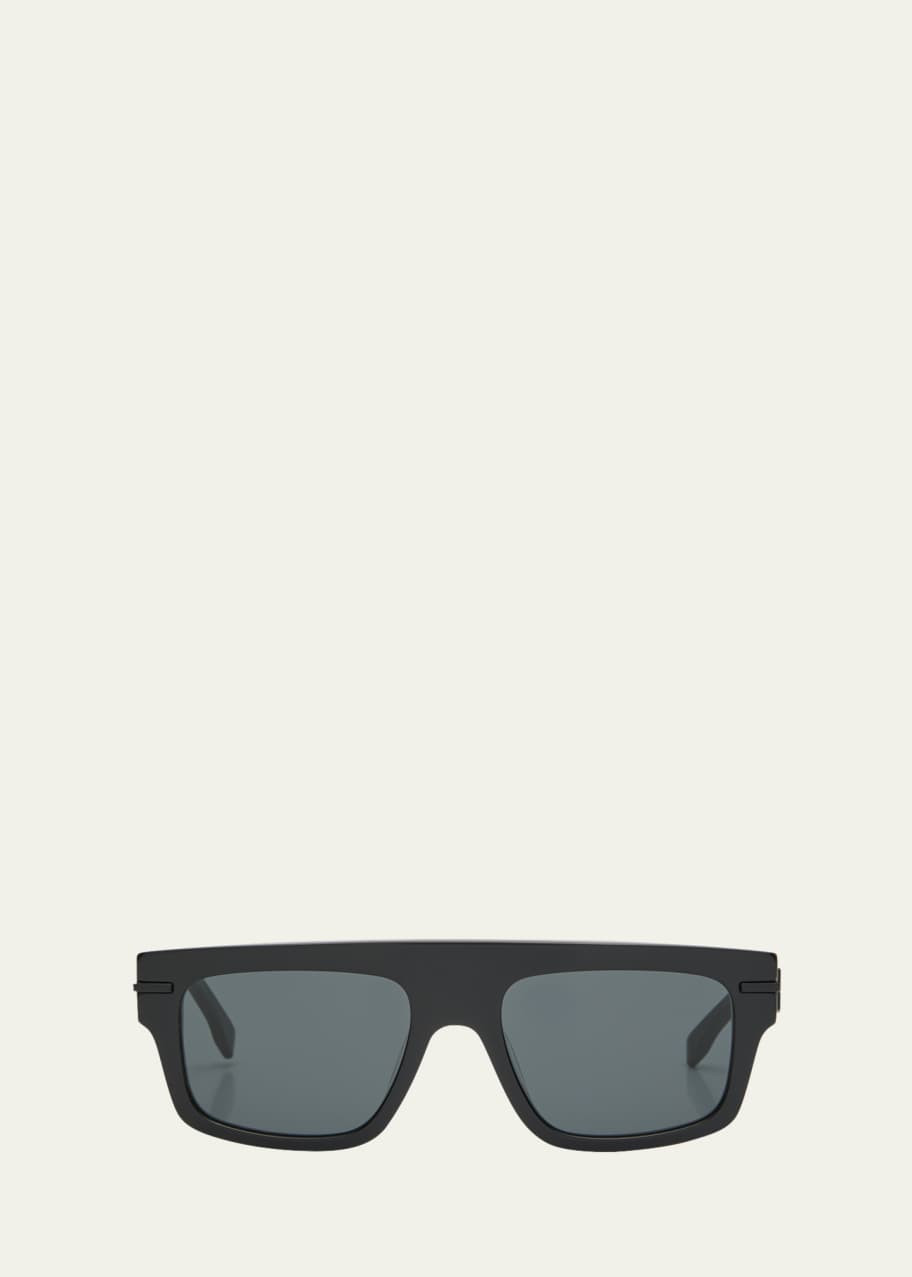 Image 1 of 1: Men's Fendigraphy Acetate Rectangle Sunglasses