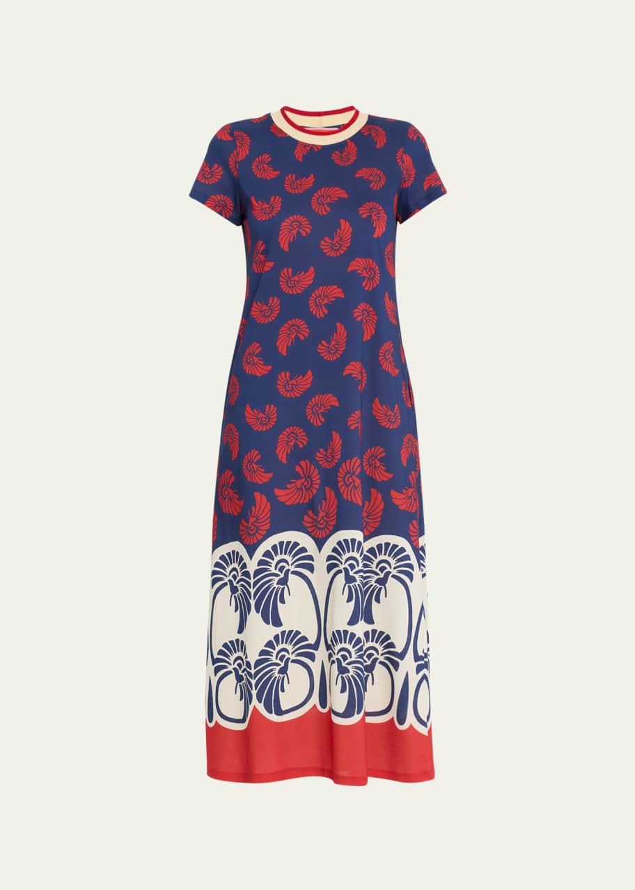 aerie garden party midi dress Mac Duggal Short Sleeve Beaded Trim Boucle Midi Dress, Womens, 12, Blue Multi