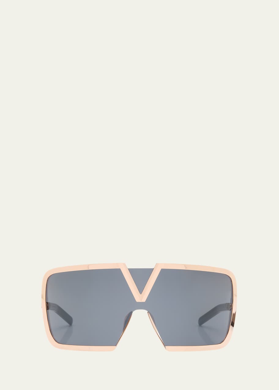 Valentino Garavani V-Romask Shield Titanium & Acetate Sunglasses