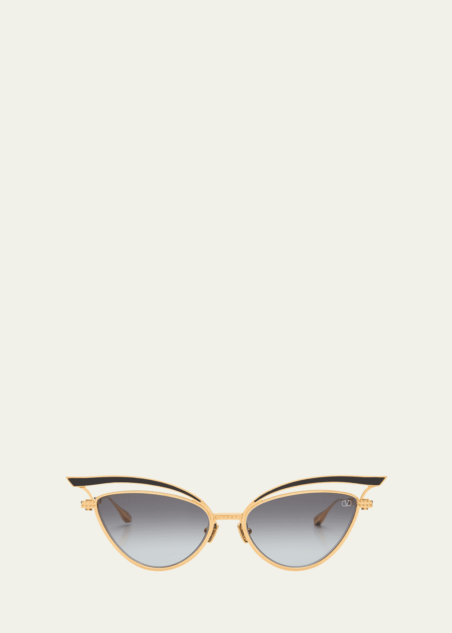 Image 1 of 1: V-Glassliner Titanium Cat-Eye Sunglasses
