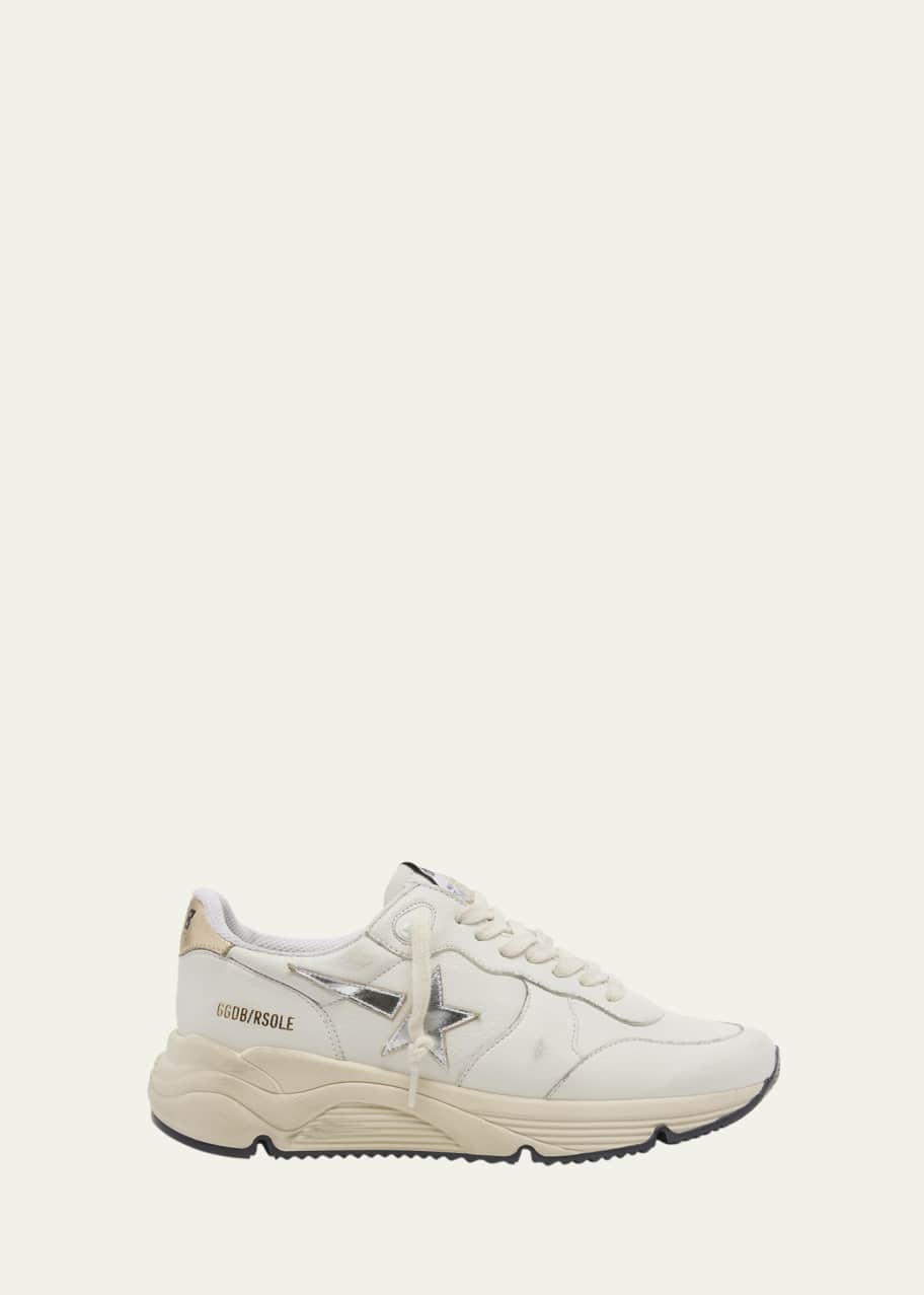 Image 1 of 1: Star Nappa Leather Running Sneakers
