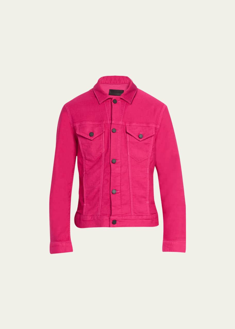 Pink neon denim jacket shop