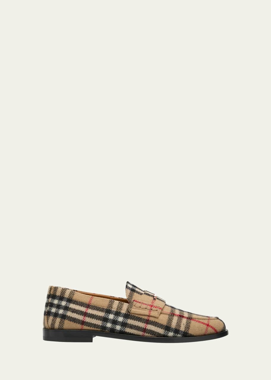 Burberry penny loafers deals