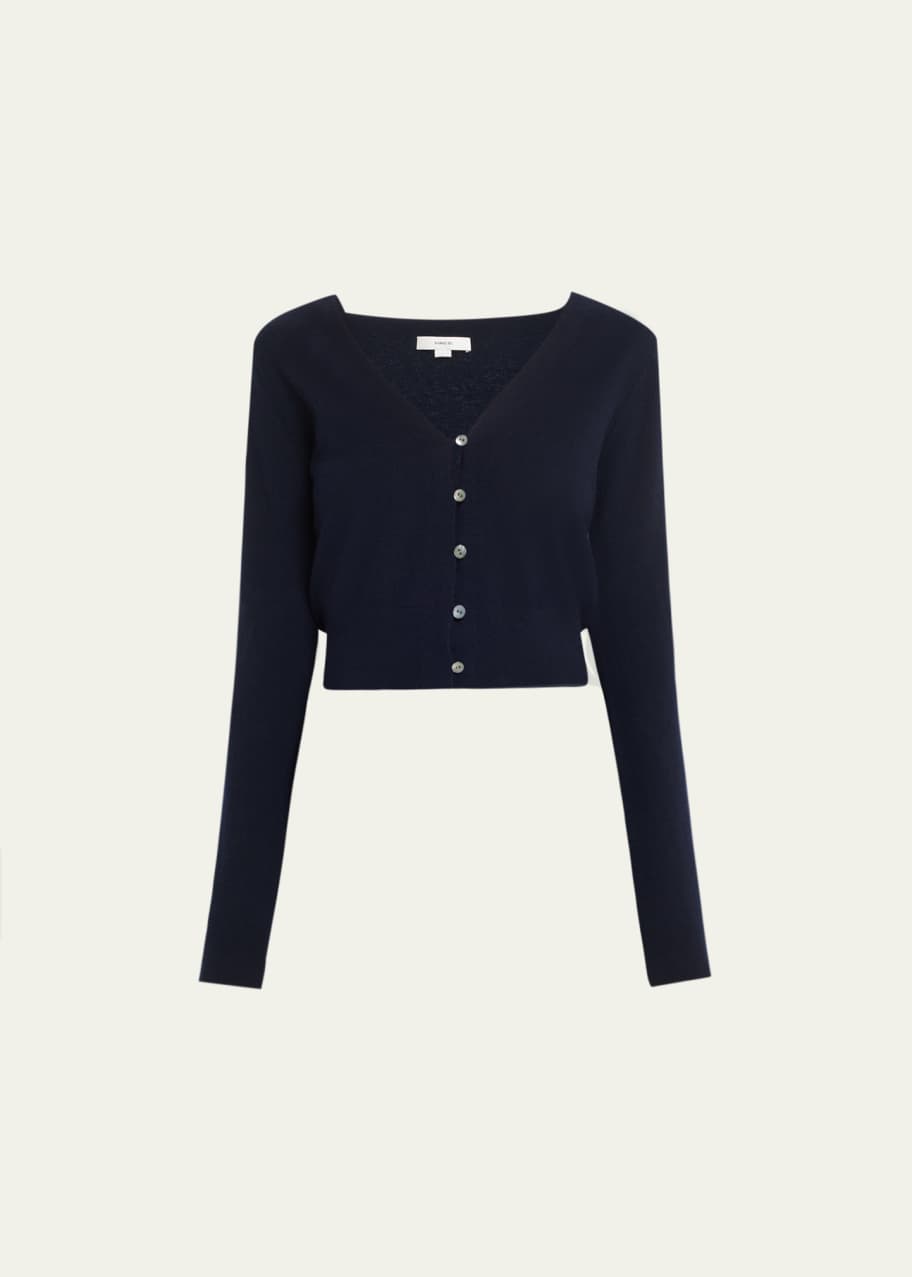 Vince WoolCashmere LoopTrim Cardigan Bergdorf Goodman