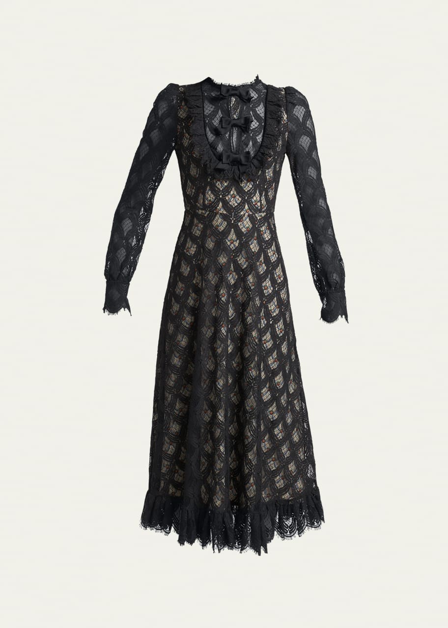 etro embroidered dress Abito Long Sleeve Dress With Slit