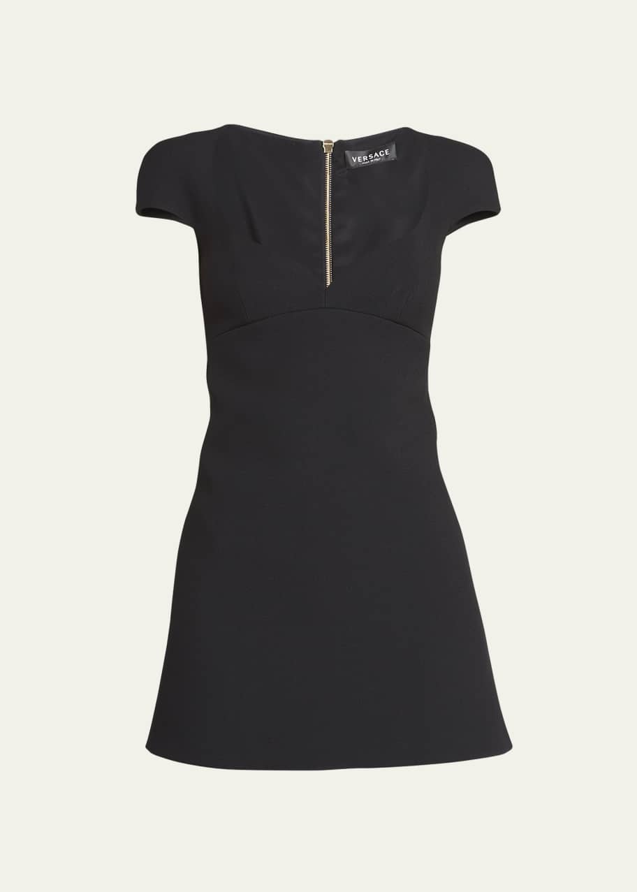 Versace back cady shift discount mini dress