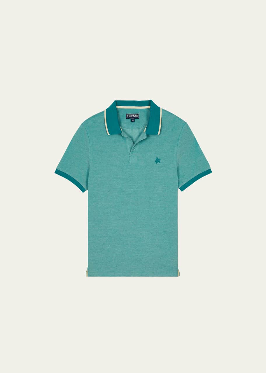 Image 1 of 1: Men's Pique Changeant Polo Shirt
